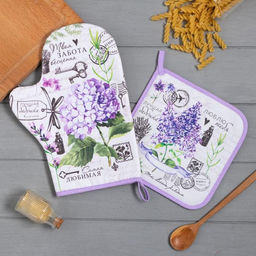 Набор кухонный Лучшая бабушка варежка-прихватка 20х28см, прихватка 19х19см,100% хл