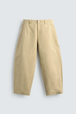 PANTAL?N BALLOON FIT LAVADO / Amarillo claro