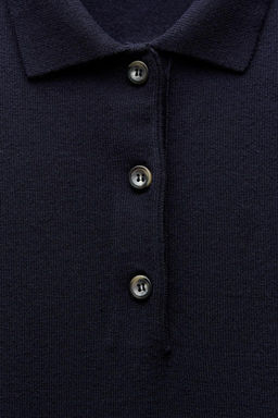 PLAIN KNIT POLO SWEATER - Zara фото 5