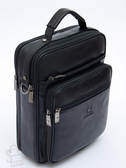 Сумка мужская кожаная 7905-4 black Fuzhinino  в Новосибирске