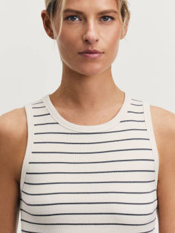 Базовая майка в рубчик / Zarina  фото 6