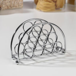 Салфетница Доляна «Ринго», 14.5×4.5×9.5 см, хромированная