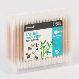 Ватные палочки, коробка бамбук