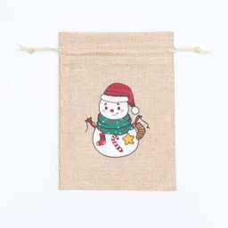 Цена за 5 шт. Мешок подарочный с термонаклейкой, 13 х 18 см - UPAK LAND фото 2