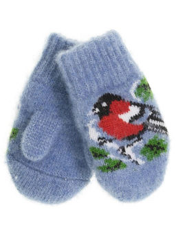 Варежки детские круговые "Снегирь на ветке" 0101-3