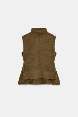 ASYMMETRIC KNIT TOP WITH SIDE APPLIQU_S - Zara фото 6