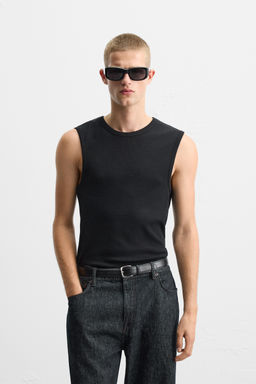 RIBBED TANK T-SHIRT - Zara фото 2