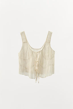 GATHERED COTTON TOP - Zara фото 4