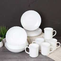 Столовый набор 19 предметов Классика с кружками / GRAY-13/7578 (WHITE) /уп 2/ - ГалеонТрейд фото 2