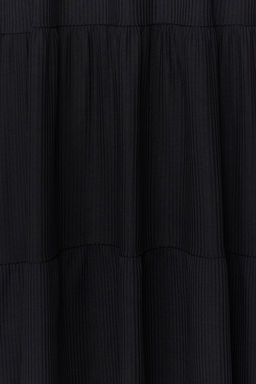 Siyah*001 Boyundan Baglamal? Bask?l? A-Line Maxi Orme Maxi Elbise TWOSS23EL00705