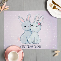 Салфетка на стол Доляна СЧАСТЛИВОЙ ПАСХИ! ПВХ 40*29см  фото 6