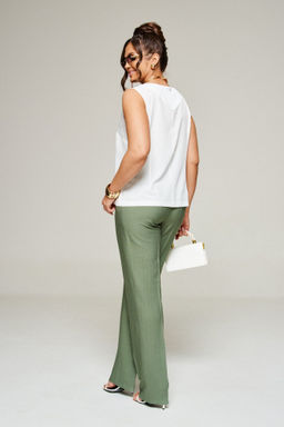 Костюм 6336 хаки, Брюки, Блуза, Топ - Beautiful and free фото 8