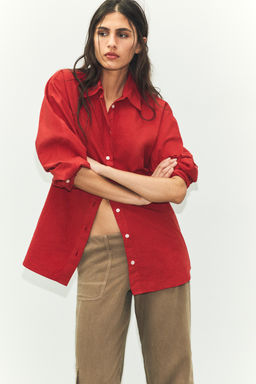 WASHED OVERSIZE POPLIN SHIRT - Zara фото 2