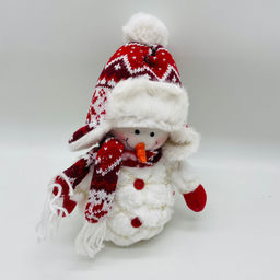 Новогодний декор - Снеговик с шариками Антистресс 25 см (арт. B6294)