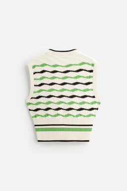 STRIPED KNIT WAISTCOAT X HARRY LAMBERT - Zara фото 8