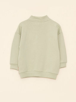 Dik Yaka Bask?l? Uzun Kollu Erkek Bebek Sweatshirt - Waikiki фото 2