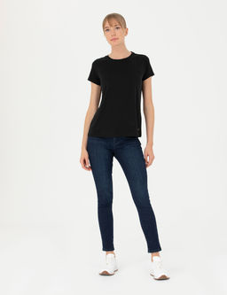 Siyah Regular Fit Basic Ti__rt