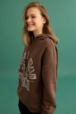 Толстовка с капюшоном Cool Tupac Oversize - Defacto фото 4