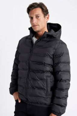 Su Itici Sisme Mont Slim Fit Dar Kesim Kapusonlu Fermuarl? Cepli