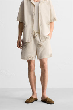 BERMUDA SHORTS WITH FLORAL EMBROIDERY - Zara фото 2