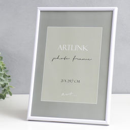 Фоторамка для фото 21×29.7 см, (A4) Decoline, пластик, белый