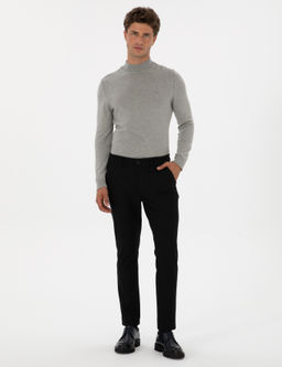 Lacivert Slim Fit Kanvas Pantolon