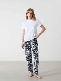 Beli Lastikli Desenli Kad?n Pijama Alt?