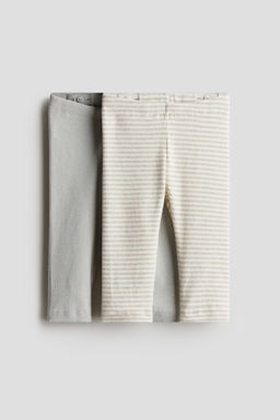 Pack de 2 leggings de algod?n acanalado