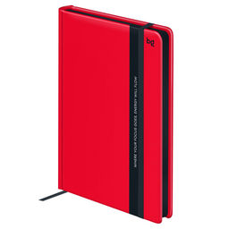 Ежедневник BG недатир. А5 136л. "Monochrome. Cherry" (DuA5_66883) красный, на резинке, soft-touch