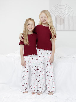 МП 1669/бордовый 1934 Н254 пижама для дев