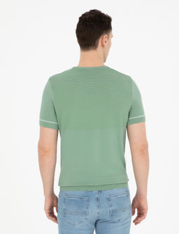 _a_la Slim Fit Bisiklet Yaka Triko Ti__rt