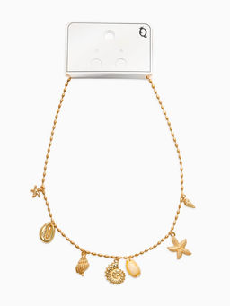 Колье «Морское дно», L=40 см, белое в золоте