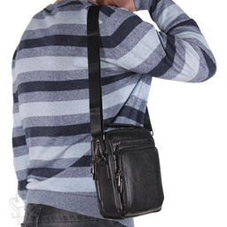 Сумка мужская кожаная 8132-3QH black Heanbag