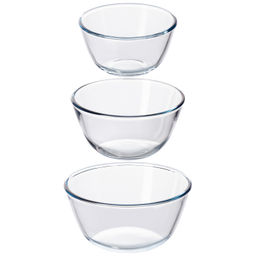 Набор 3 салатников 800 мл, 1050 мл, 1,6 л "Crystal glass" стекло