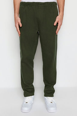 Haki Regular Fit Lastik Belli Gabardin Pantolon TMNSS23PL00033