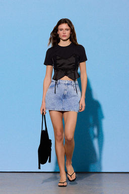Limited Edition Mavi Trok Detayl? Denim Sort Etek TWOSS26SR00060 - Trendyolmilla фото 5