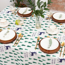 Скатерть Доляна Елочки 145х2003см,100%пэ, рогожка 130 гр/м  фото 4