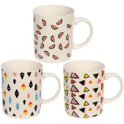 Цена за 2 шт. Кружка керамическая 330мл "Радужное вдохновение", микс рисунков