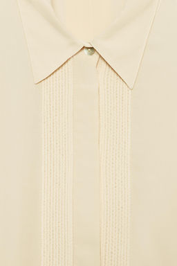 VESTIDO CAMISERO FLUIDO ZW COLLECTION / Beige - Zara фото 9