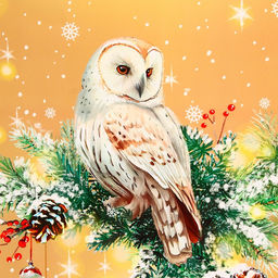 Пакет подарочный новогодний ламинированный Совушка, 33?42.5?10 см - Simaland фото 2