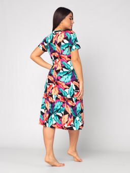 Платье женское кулирка "АГНИЯ" ЛИСТЬЯ