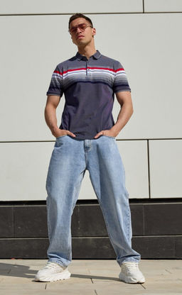 Джинсы муж. F2308-3 l.blue - Fine joyce фото 6