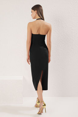 TRENDYOLMILLA Kahverengi Akseuar Detayl? Dokuma S?k Elbise TPRSS25EL00014  фото 4