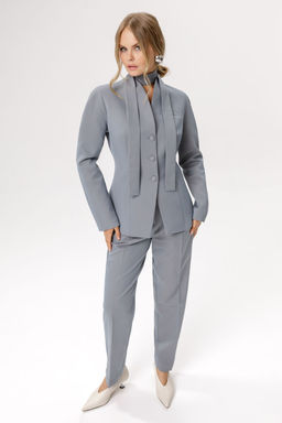 Брюки Pirs 6292 серо-голубой с бежевым меланжем  фото 4