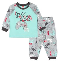 CRB wear/CAB 5437 комплект для мальчика (джемпер, брюки), бирюзовый-серый/Ex.Cherubino
