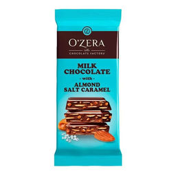 OZera, шоколад Milk chocolate with Almonds salt caramel, 90 г - O`zera фото 2