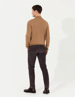 Koyu Gri Slim Fit Kanvas Pantolon - Pierre cardin фото 4