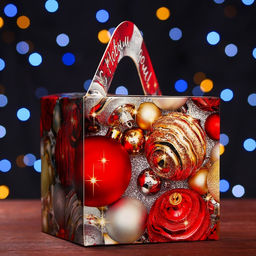 Цена за 5 шт. Подарочная коробка Восторг , Кубик большой 12 х 12х 12 см