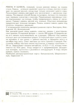 Открытка Ревень.Щавель