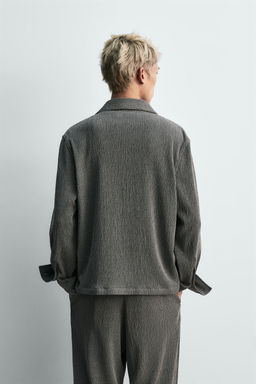 CAMISA RELAXED FIT TEXTURA IRREGULAR / Verde gris - Zara фото 3